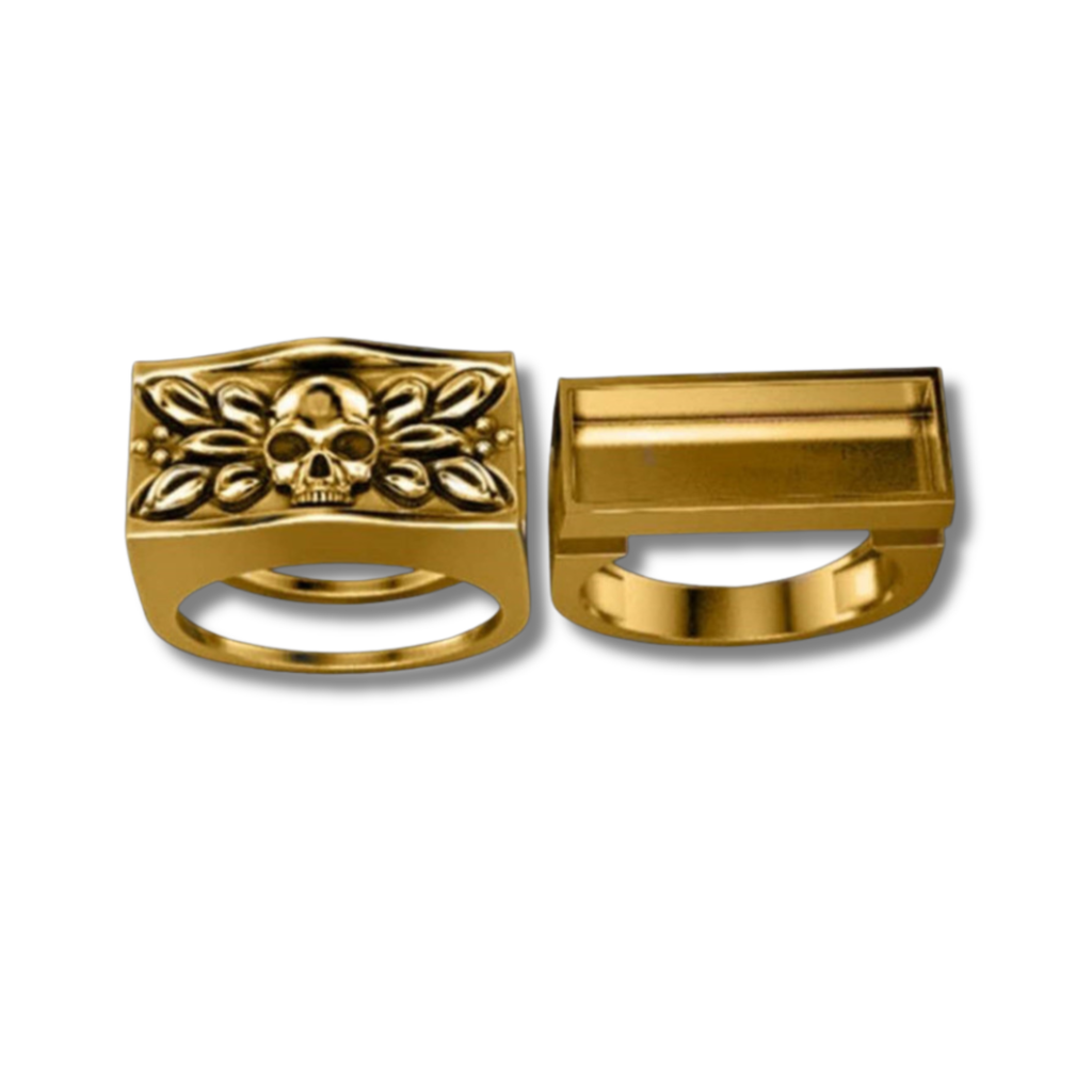 Men's Secret Compartment Coffin Viking Ring