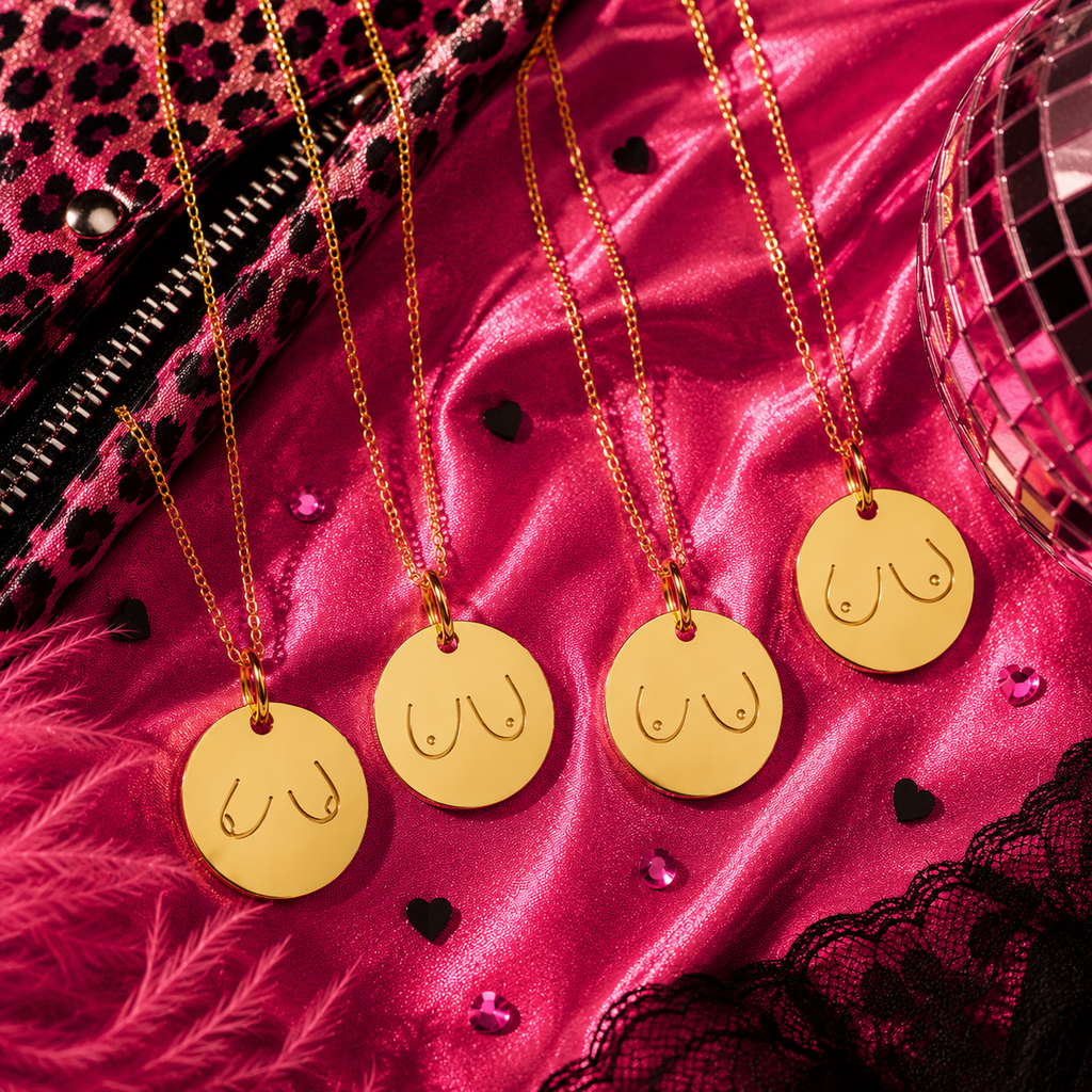 Boobie Pendant Necklace – Gold Novelty Jewellery