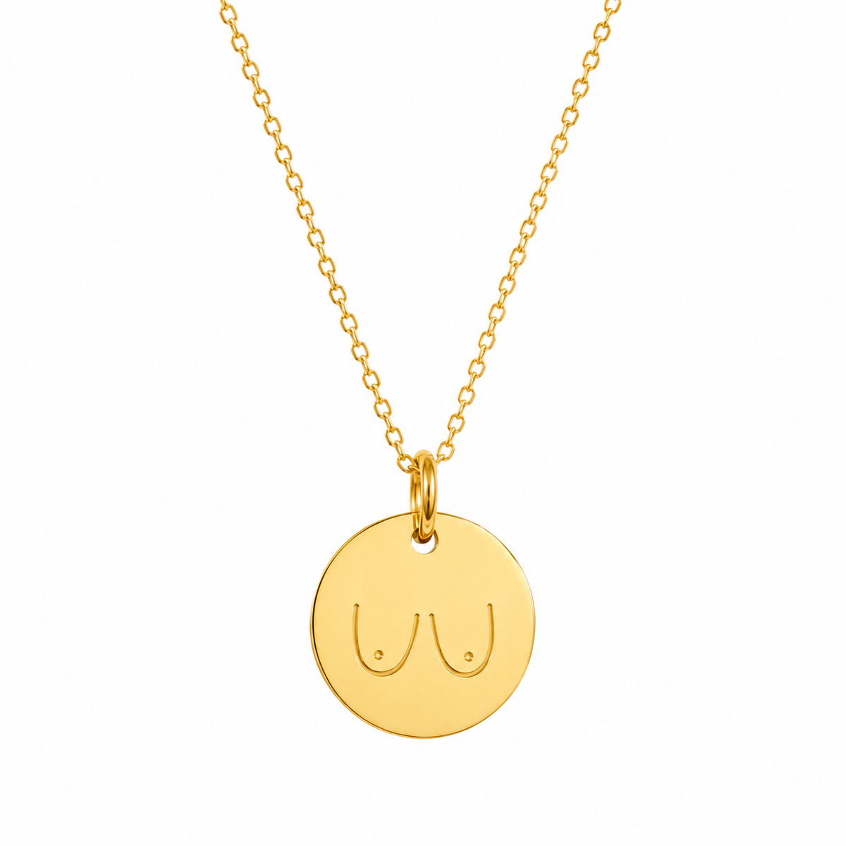 Boobie Pendant Necklace – Gold Novelty Jewellery