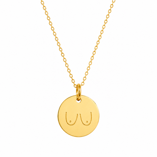 Boobie Pendant Necklace – Gold Novelty Jewellery
