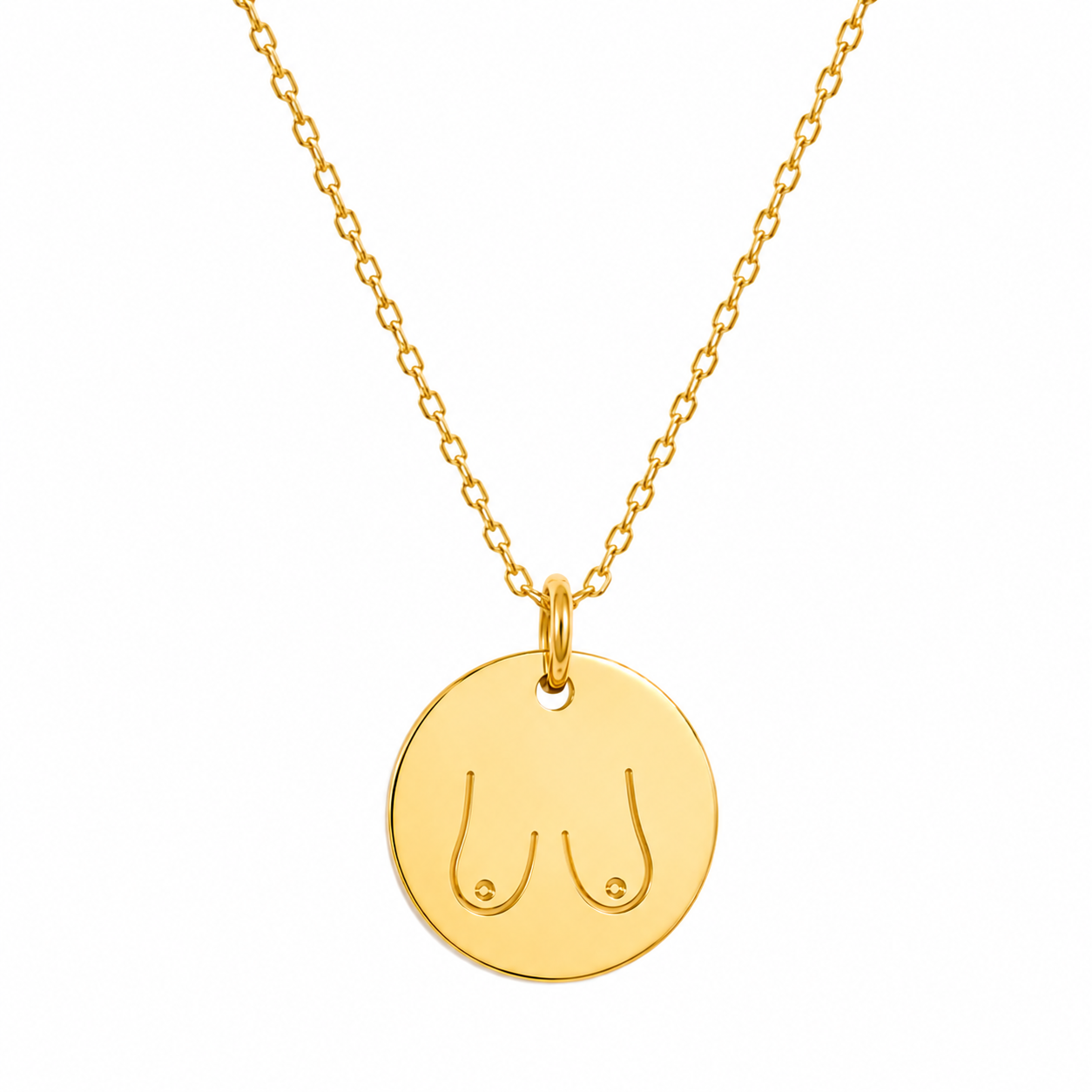 Boobie Pendant Necklace – Gold Novelty Jewellery