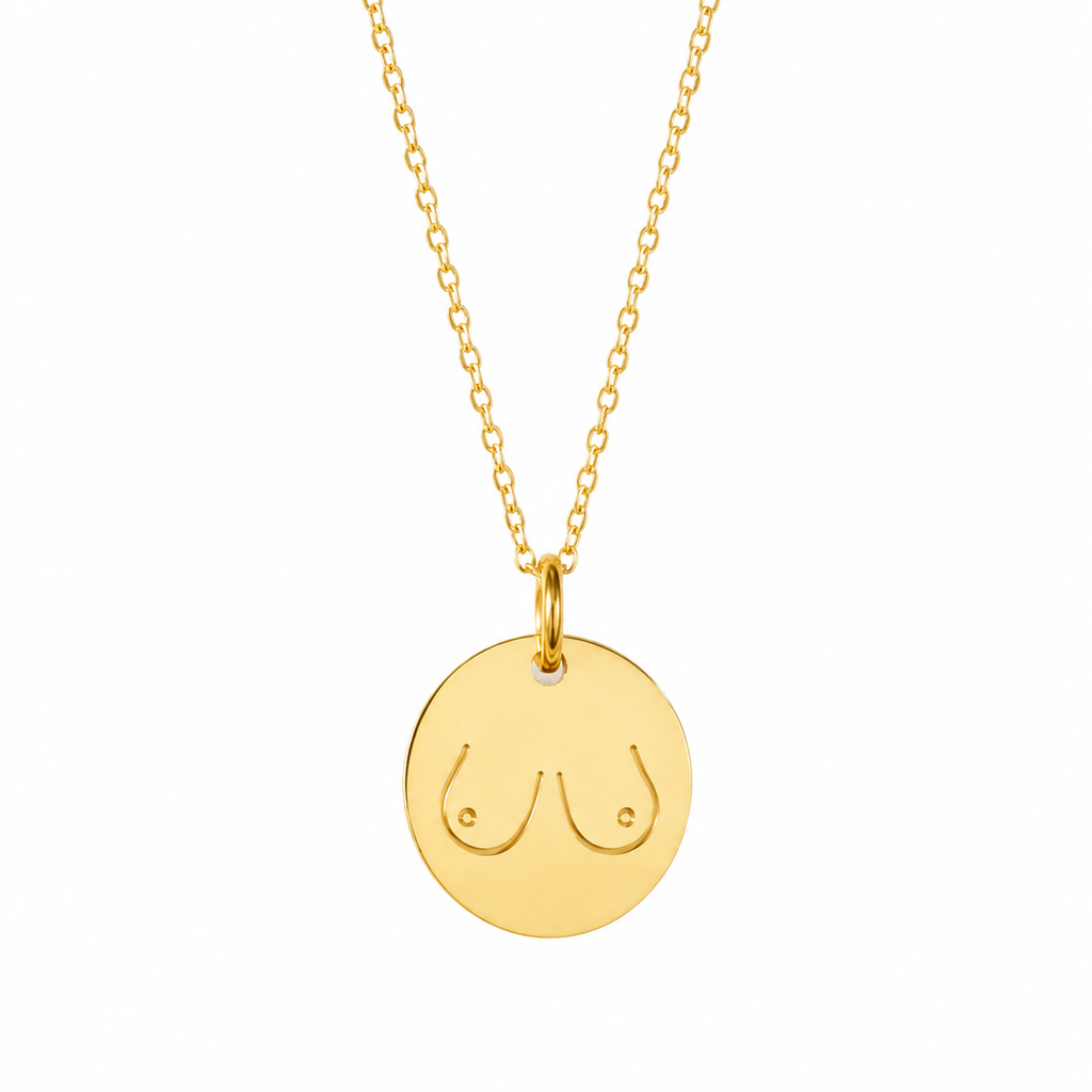 Boobie Pendant Necklace – Gold Novelty Jewellery