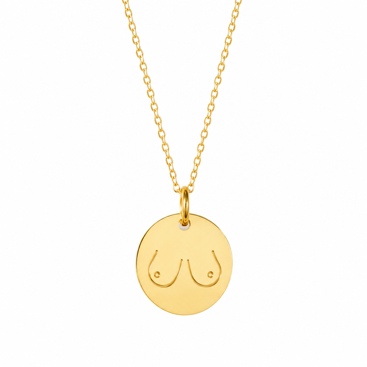Boobie Pendant Necklace – Gold Novelty Jewellery