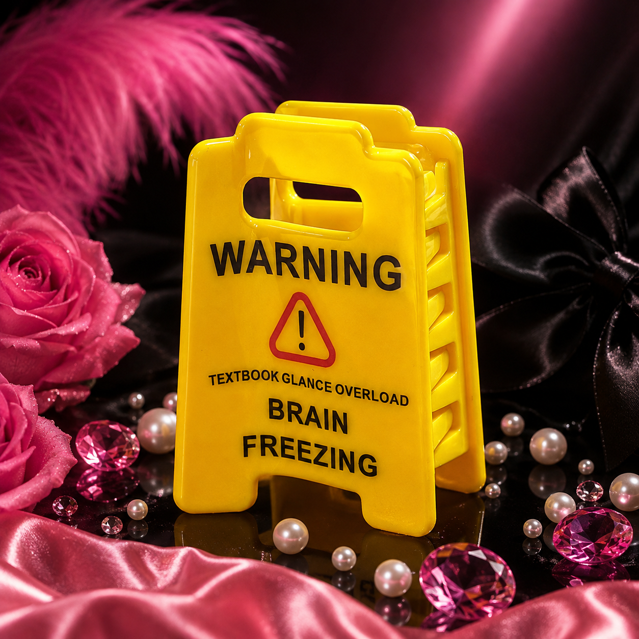 Funny Warning Sign Hair Clips for Women | Novelty Hair Clip