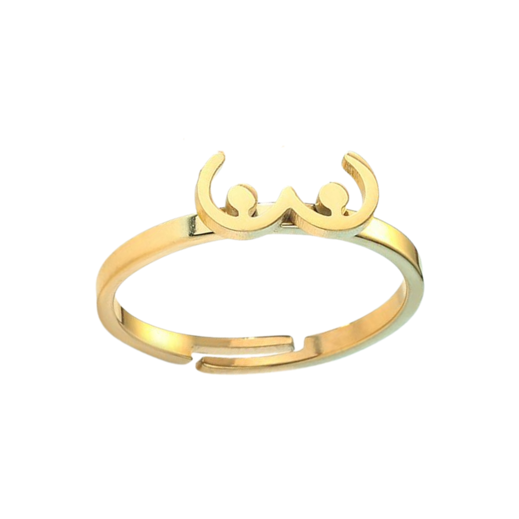 Delicate Boobie Adjustable Ring