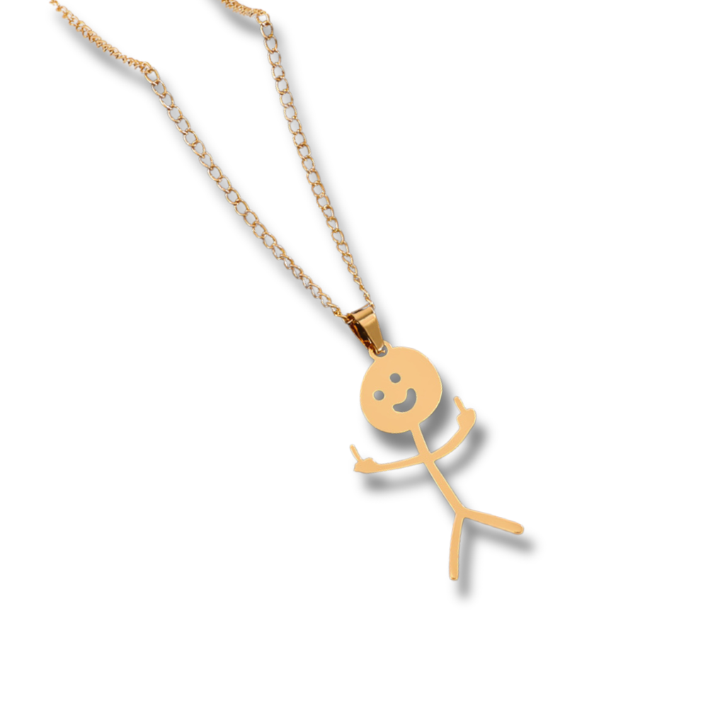 Middle Finger Necklace – F You Cartoon Pendant