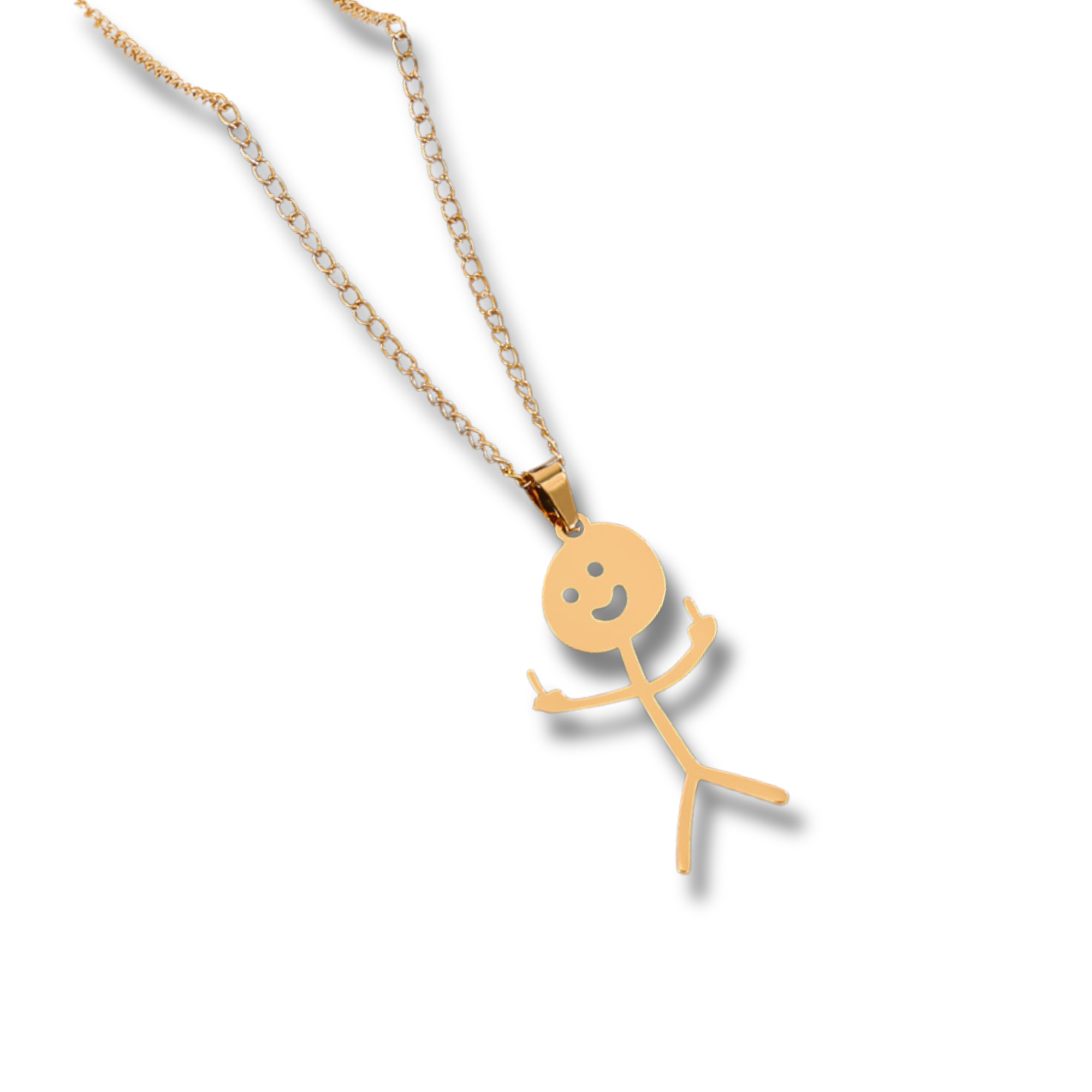 Middle Finger Necklace – F You Cartoon Pendant