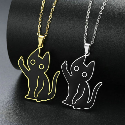 Bad Kitty Middle Finger Necklace