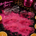 Custom Bad Behaviour Hens Heart Glasses